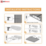 100 mm Hidden T-Shaped Floating Shelf Support Brackets - Instruction