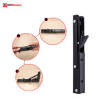 8 Foldable Shelf Bracket Black - Close 2