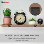 Industrial Floating Shelf 7.5 Inch T-Support Bracket - Render 2