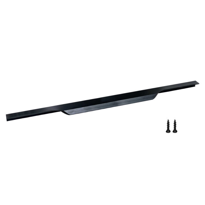 Long Black Hidden Finger Pull Edge Handle - Main