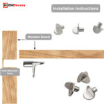 Pack of 20 L-Shaped Shelf Support Pegs - Instruction