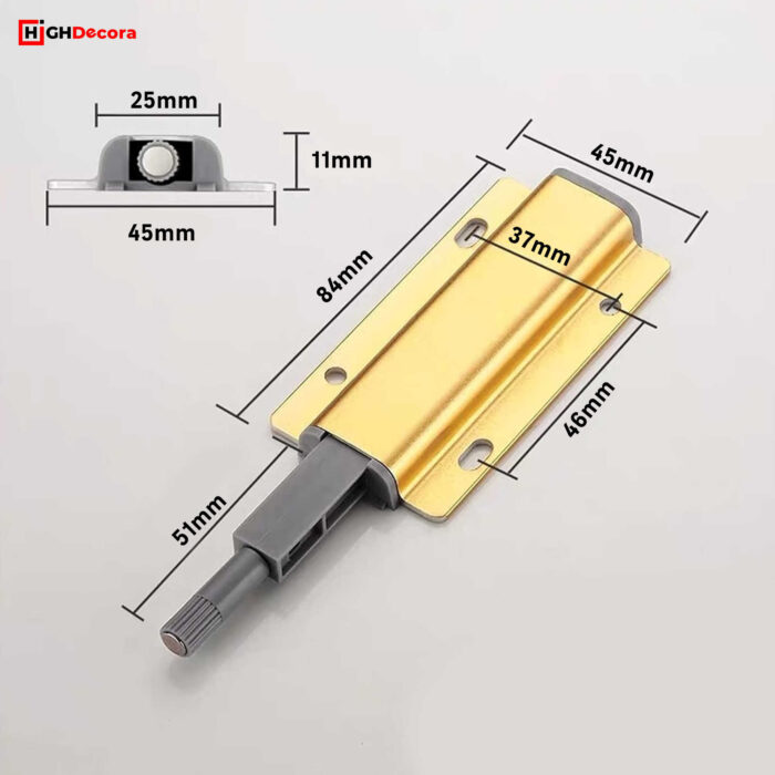 Push to Open Door Push Latch - Measurement