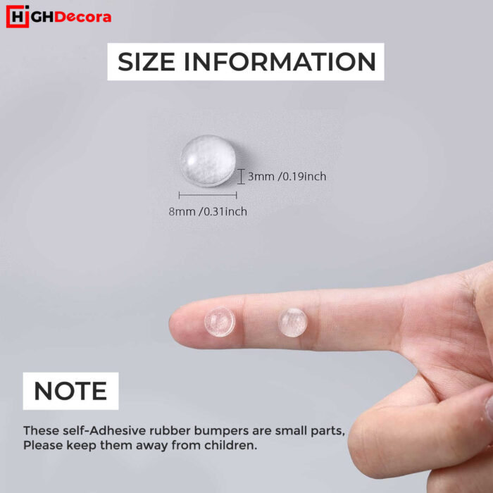 Self-Adhesive Transparent Furniture Bumpers Buffer Pad - Measurement