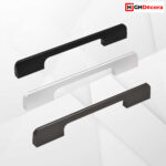 Highdecora 160mm Black Modern D Shape Cabinet Pull Handles - All