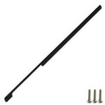 Highdecora Black Modern D Shape Long Tail Wardrobe Pull Handles - Main