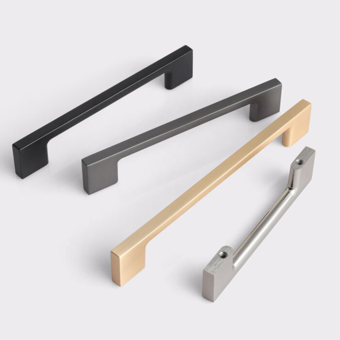 Highdecora Black Modern D Shape Wardrobe Pull Handles - All