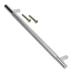 Highdecora Silver Knurled T-Bar Wardrobe Pull Handles - Main