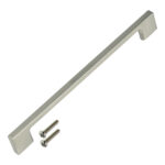 Highdecora Silver Modern D Shape Wardrobe Pull Handles - Main